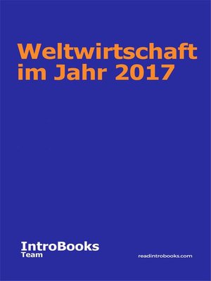 cover image of Weltwirtschaft im Jahr 2017
